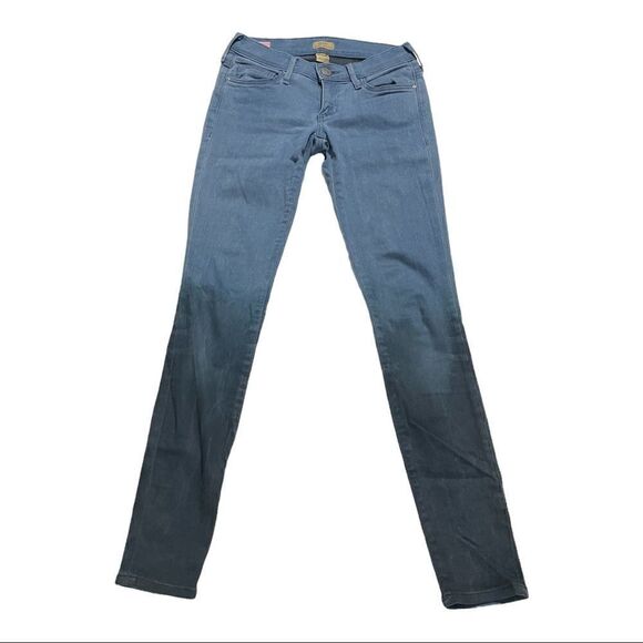 True Religion Casey Low Rise Skinny Ombre Jeans Size 25 - Picture 3 of 11
